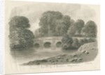 Trentham Hall - Bridge: sepia wash drawing, 1844 by John Buckler
