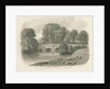 Trentham Hall - Bridge: sepia wash drawing, 1844 by John Buckler