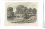 Trentham Hall - Bridge: sepia wash drawing, 1844 by John Buckler