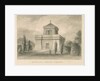 Trentham - The Mausoleum: sepia drawing, 1840 by John Buckler