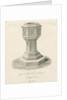 Font in Trentham Church by John Buckler
