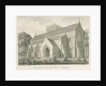 Trentham - New Church: sepia drawing, 1844 by John Buckler
