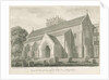 Trentham - New Church: sepia drawing, 1844 by John Buckler