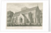 Trentham - New Church: sepia drawing, 1844 by John Buckler