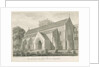Trentham - New Church: sepia drawing, 1844 by John Buckler