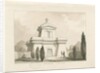 Trentham - The Mausoleum: pen and wash drawing by Thomas Peploe Wood