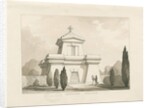 Trentham - The Mausoleum: pen and wash drawing by Thomas Peploe Wood