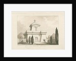 Trentham - The Mausoleum: pen and wash drawing by Thomas Peploe Wood