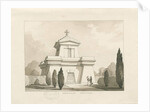 Trentham - The Mausoleum: pen and wash drawing by Thomas Peploe Wood
