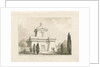 Trentham - The Mausoleum: pen and wash drawing by Thomas Peploe Wood