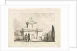 Trentham - The Mausoleum: pen and wash drawing by Thomas Peploe Wood