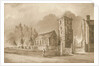 Willenhall Church: sepia drawing, nd [1844] by Henry James Noyes