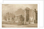 Willenhall Church: sepia drawing, nd [1844] by Henry James Noyes