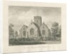 Trysull Church: sepia wash drawing, 1846 by John Buckler