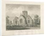Trysull Church: sepia wash drawing, 1846 by John Buckler