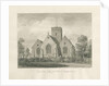 Trysull Church: sepia wash drawing, 1846 by John Buckler