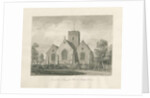 Trysull Church: sepia wash drawing, 1846 by John Buckler