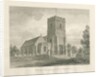 Trysull Church: sepia wash drawing, 1846 by John Buckler