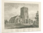 Trysull Church: sepia wash drawing, 1846 by John Buckler