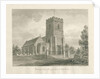 Trysull Church: sepia wash drawing, 1846 by John Buckler