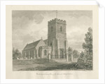 Trysull Church: sepia wash drawing, 1846 by John Buckler