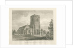 Trysull Church: sepia wash drawing, 1846 by John Buckler