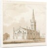 Tunstall Church: pen and wash drawing, 1838 by Thomas Peploe Wood
