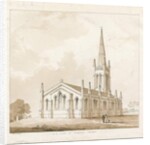 Tunstall Church: pen and wash drawing, 1838 by Thomas Peploe Wood