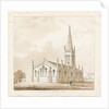 Tunstall Church: pen and wash drawing, 1838 by Thomas Peploe Wood