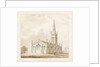 Tunstall Church: pen and wash drawing, 1838 by Thomas Peploe Wood