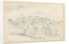 Tutbury - Town, Church and Castle: pencil drawing, nd [?19th cent] by School English