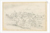 Tutbury - Town, Church and Castle: pencil drawing, nd [?19th cent] by School English