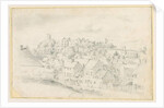 Tutbury - Town, Church and Castle: pencil drawing, nd [?19th cent] by School English