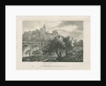 Tutbury Castle - South View: zincograph by William P Sherlock