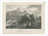 Tutbury Castle - South View: zincograph by William P Sherlock