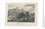 Tutbury Castle - South View: zincograph by William P Sherlock