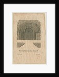 Tutbury Priory Church - West Doorway: woodcut engraving by School English