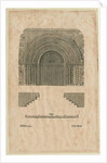 Tutbury Priory Church - West Doorway: woodcut engraving by School English