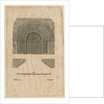 Tutbury Priory Church - West Doorway: woodcut engraving by School English