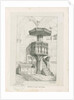 Wolverhampton - Pulpit in St. Peter's Church: lithograph, nd [c 1844] by Robert Noyes