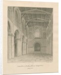 Interior of Tutbury Priory Church: sepia wash drawing, 1812 by John Buckler