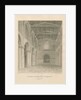 Interior of Tutbury Priory Church: sepia wash drawing, 1812 by John Buckler