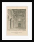 Interior of Tutbury Priory Church: sepia wash drawing, 1812 by John Buckler