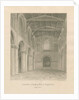 Interior of Tutbury Priory Church: sepia wash drawing, 1812 by John Buckler