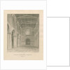 Interior of Tutbury Priory Church: sepia wash drawing, 1812 by John Buckler