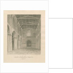 Interior of Tutbury Priory Church: sepia wash drawing, 1812 by John Buckler