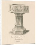 Font in Tutbury Priory Church by John Buckler