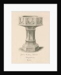 Font in Tutbury Priory Church by John Buckler