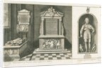 Wolverhampton - Monuments of Colonel John Lane and of Admiral Richard Leveson: engraving by Stebbing Shaw