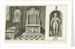 Wolverhampton - Monuments of Colonel John Lane and of Admiral Richard Leveson: engraving by Stebbing Shaw